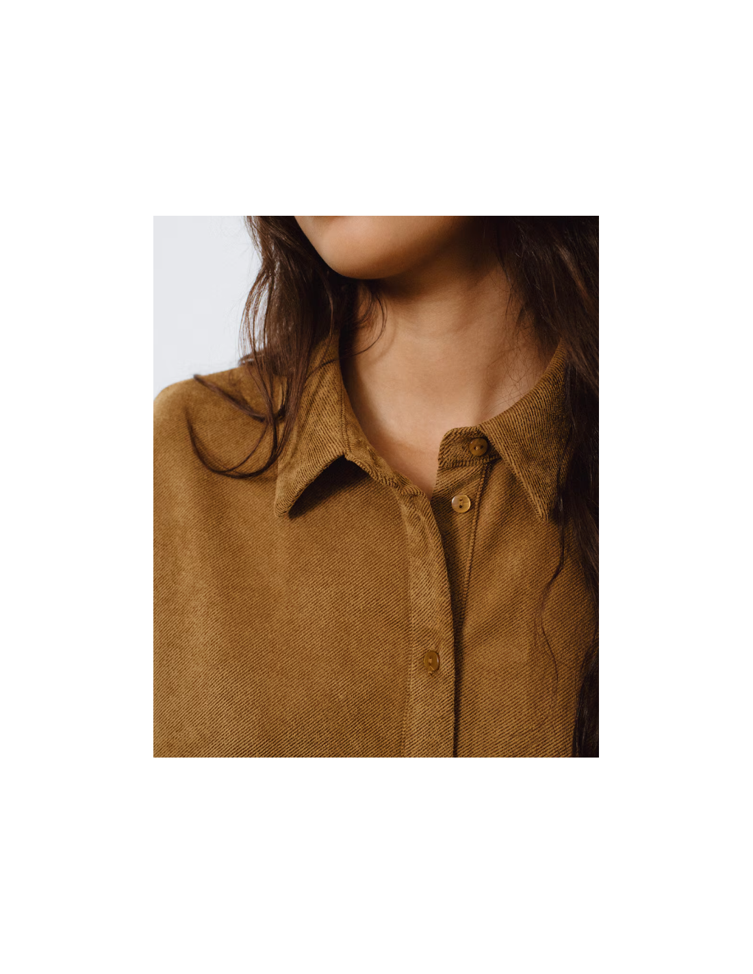 Camisa de mujer oversize ante