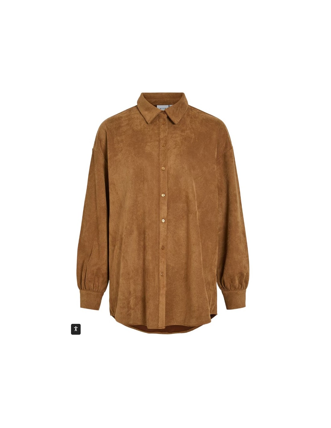 Camisa de mujer oversize ante